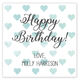 Watercolor Petite Hearts Square Gift Stickers Image 5 of 6